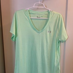Under Armour Light Teal Running T-Shirt, Large